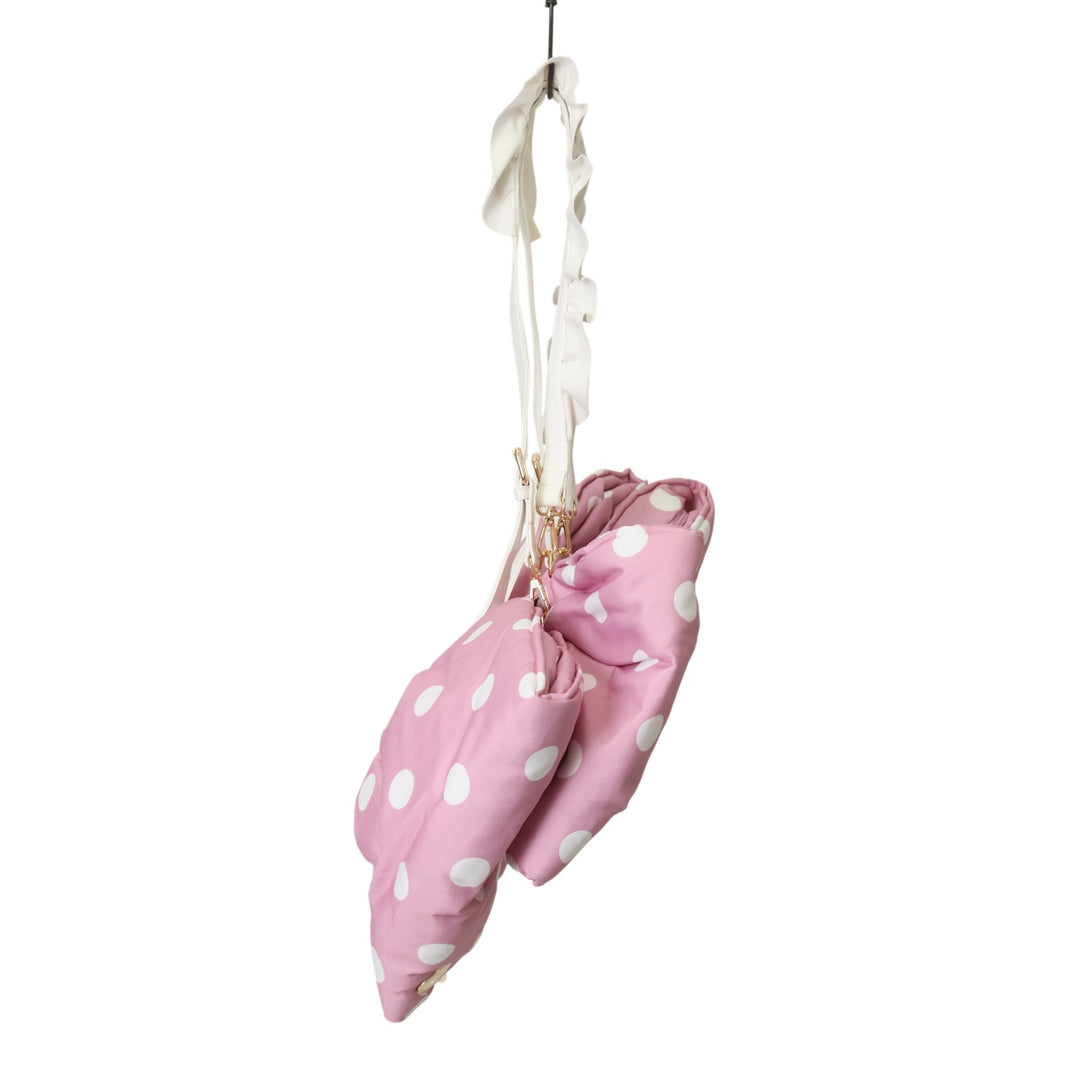 USED】【BOGUTA/Lサイズ】リボンウエストバッグ (ピンク×ホワイト