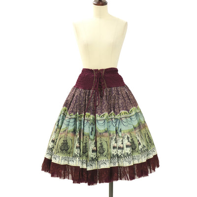 USED】なかよしくみゃちゃんの BABY Anniversary柄 リリアンスカート