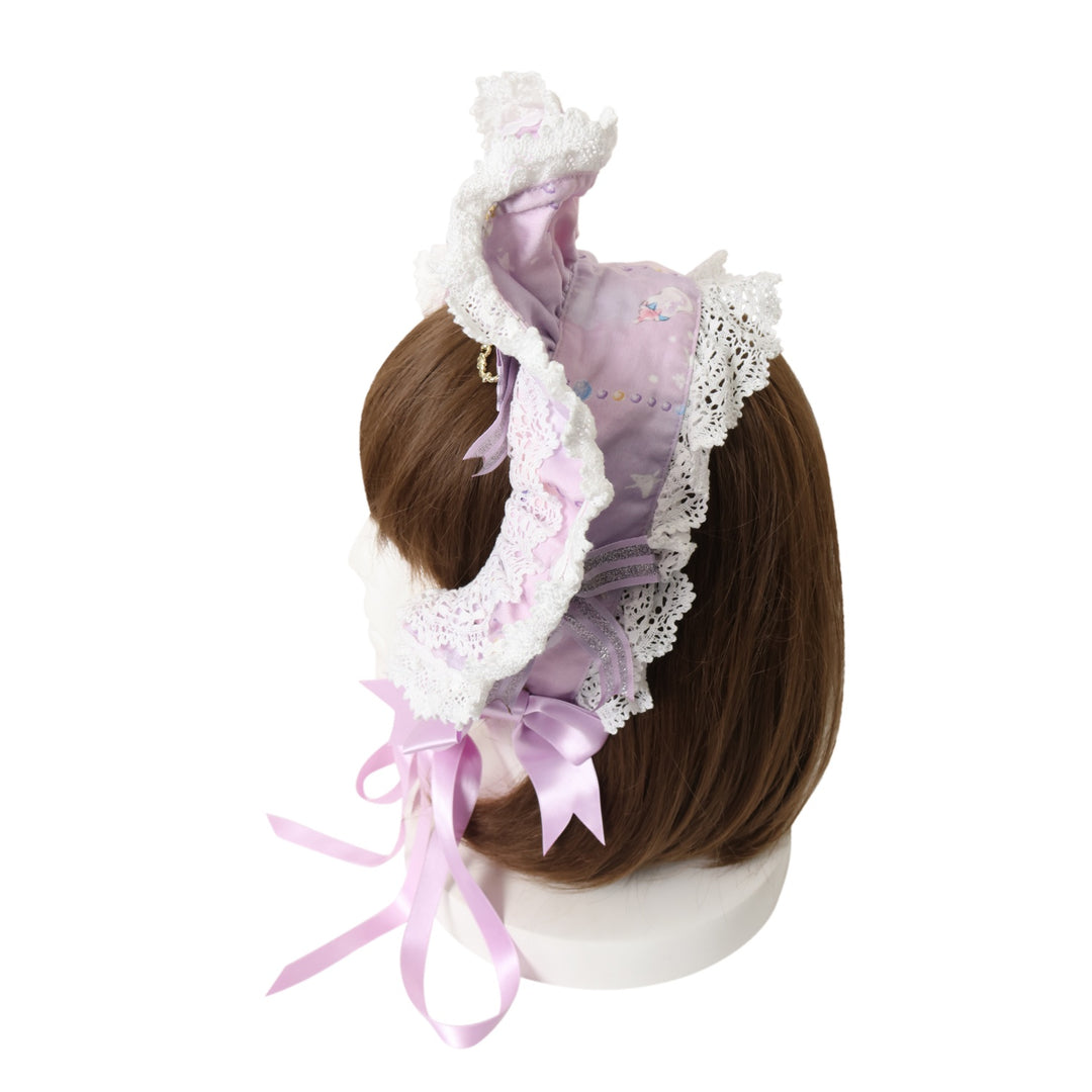 ねね様オーダーピンク　ホワイトのハーフボンネット USED】スピカと面影星座の子柄ボンネット | BABY, THE STARS SHINE