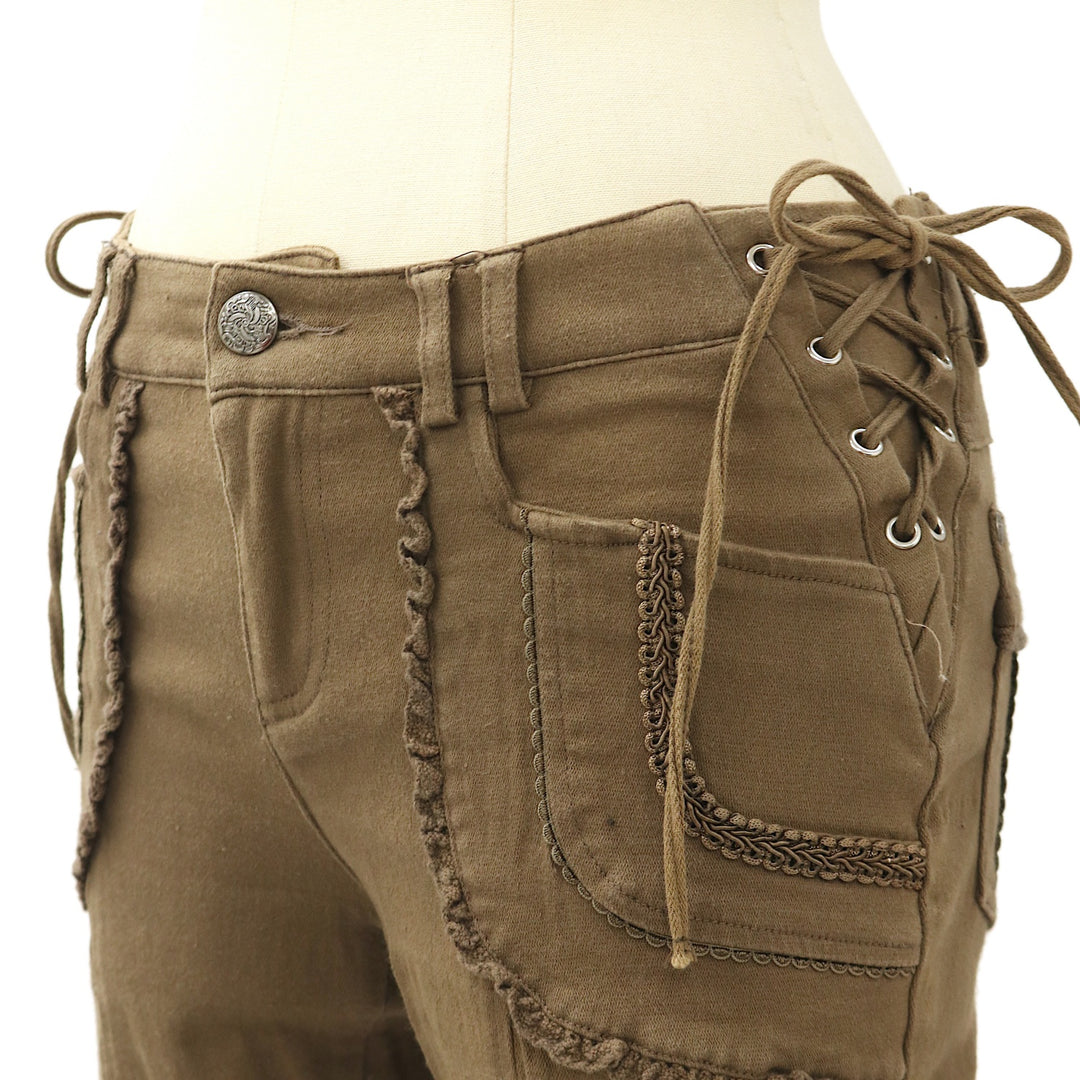 USED】ONESTE レースアップ七分丈パンツ | Ozz On | ロリータ ゴスロリ