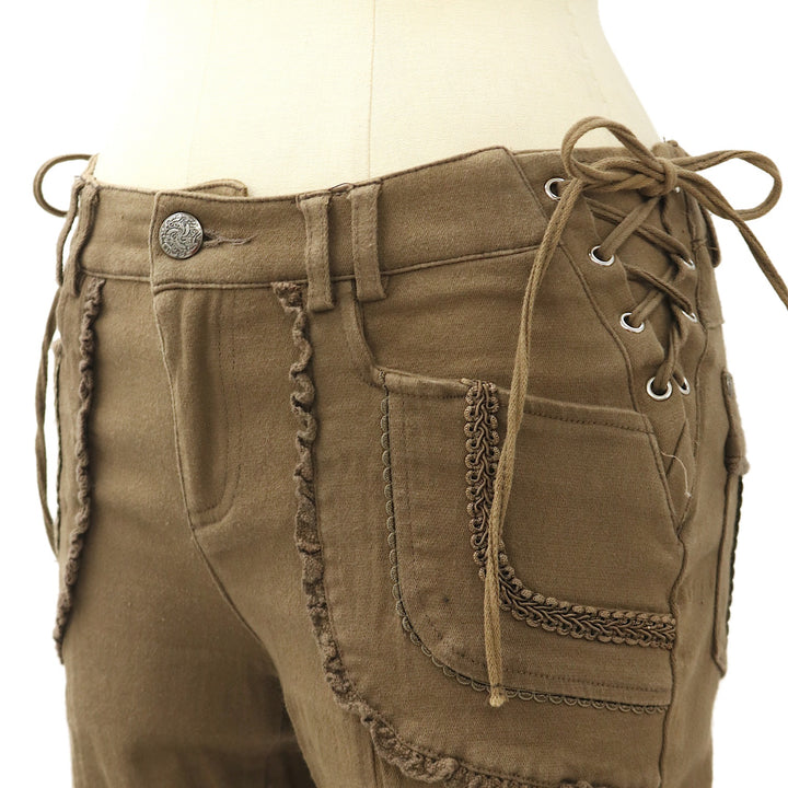 USED】ONESTE レースアップ七分丈パンツ | Ozz On | ロリータ ゴスロリ