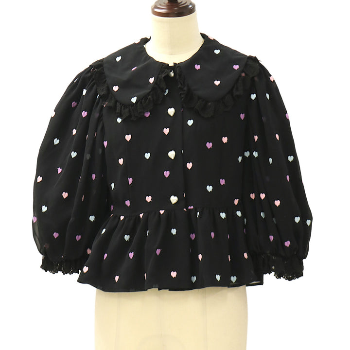 最終値下げ candy petit heart ハイウエストブラウス USED】Candy Petit Heartハイウエストブラウス | Angelic Pretty