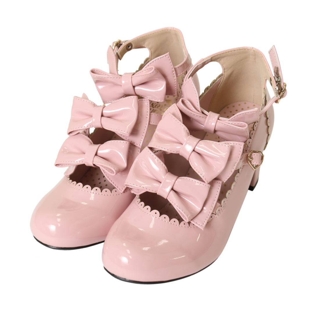 Angelic Pretty エナメルChelseaリボンシューズ ピンク USED】【Lサイズ】エナメルChelseaリボンシューズ | Angelic Pretty