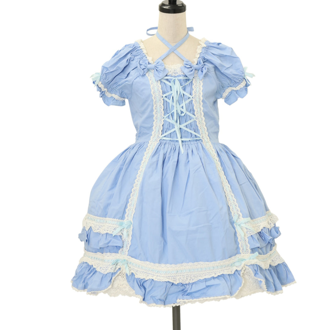 USED】肩リボン編上げワンピース | Angelic Pretty | ロリータ