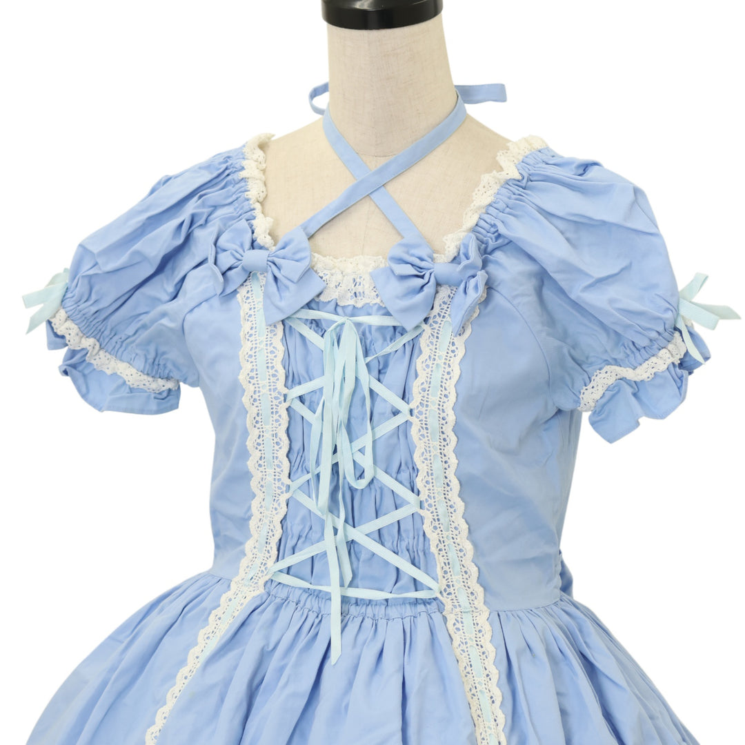 U*2様 旧タグ アンプリ　肩リボン編上げワンピース USED】肩リボン編上げワンピース | Angelic Pretty | ロリータ