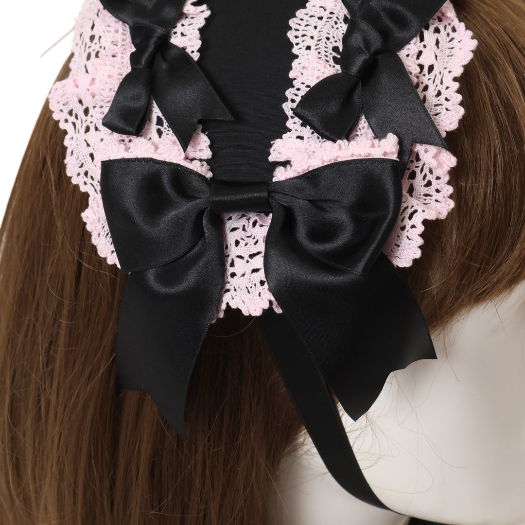 USED】Ribbon ribbon bloomsヘッドドレス（ブラック×ピンク） | BABY