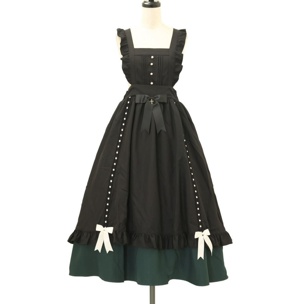 USED】Dark Chember Maidロングエプロンジャンパースカート | Amavel