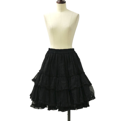 USED】ボリュームシフォンフリルペチコートスカート | Victorian