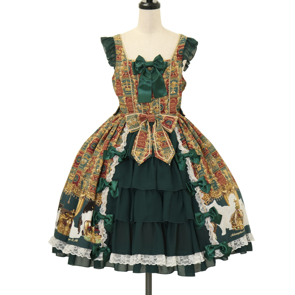 morphose  Crown Catフリルジャンパースカート USED】Royal Crown Cat フリルジャンパースカート | metamorphose