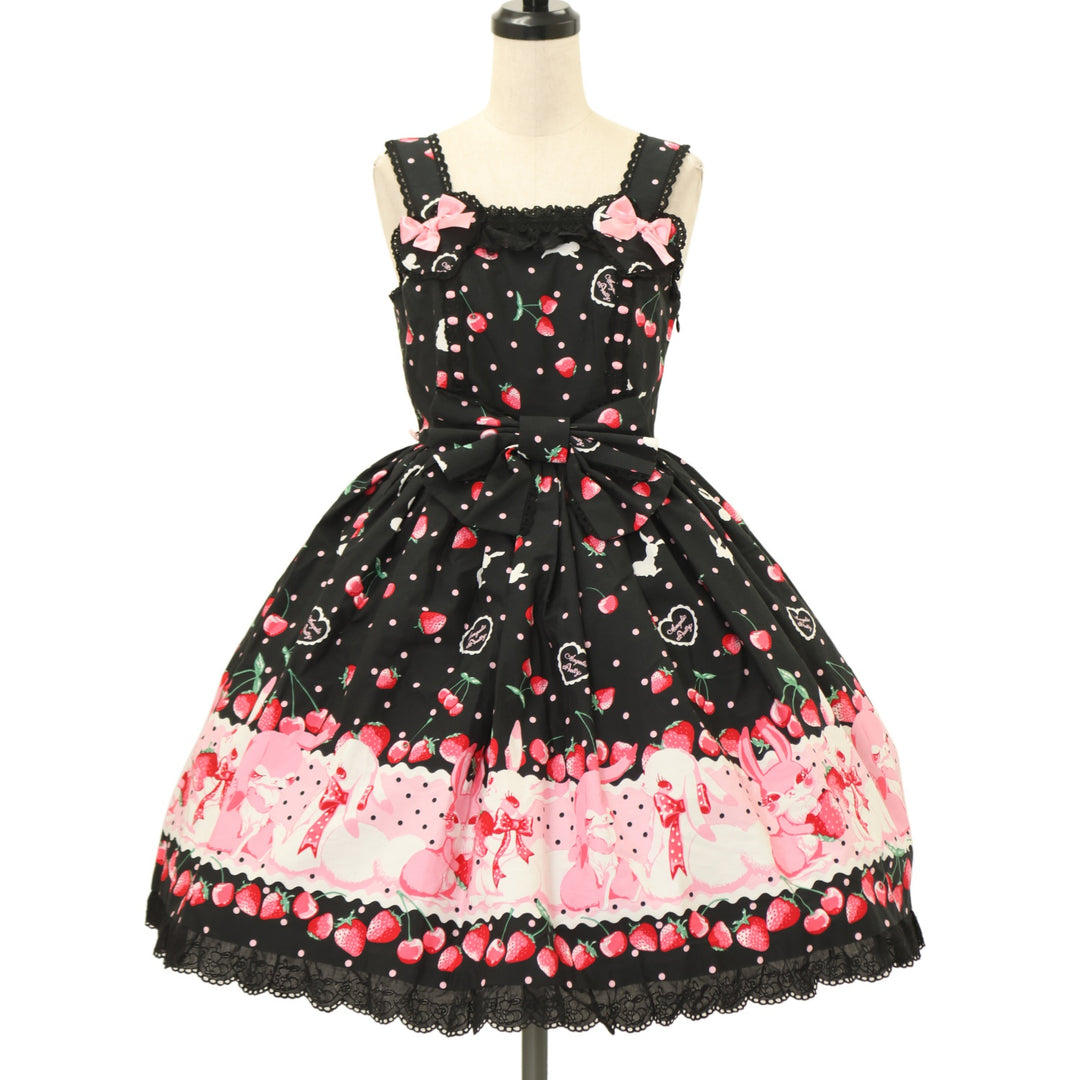 USED】Cherry Berry Bunnyハートジャンパースカート | Angelic Pretty