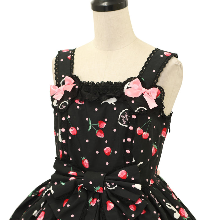 USED】Cherry Berry Bunnyハートジャンパースカート | Angelic Pretty