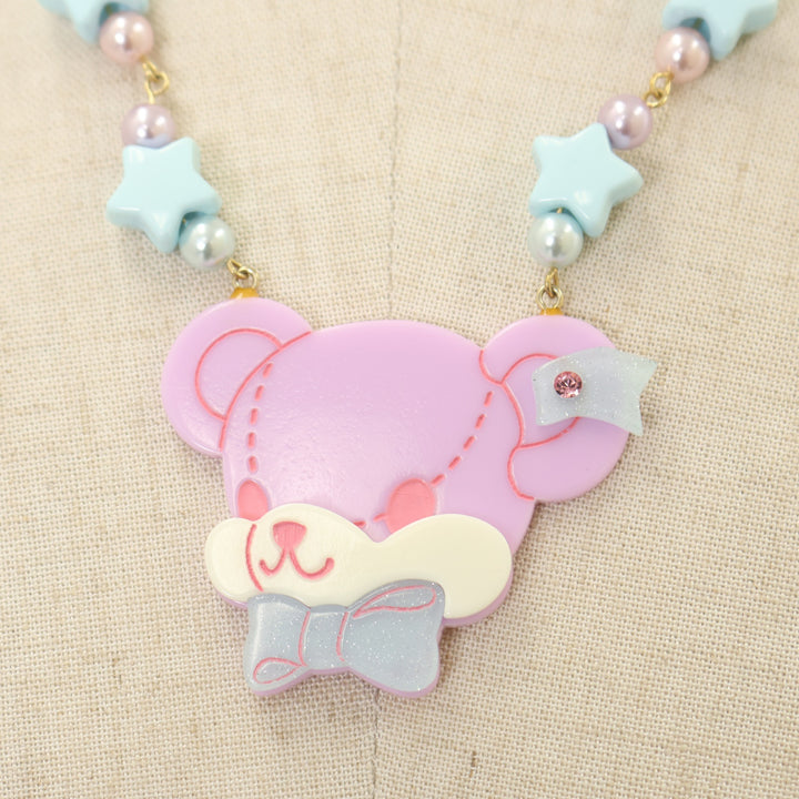 Angelic Pretty はにかみベアネックレス タグ付き USED】はにかみベアーフェイスネックレス | Angelic Pretty | ロリータ
