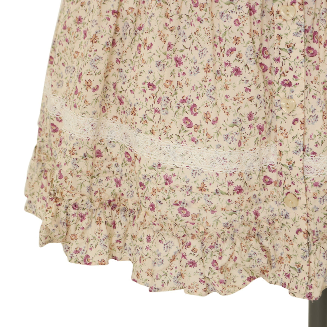 USED】【Lサイズ】コッツウォルズの花々ワンピース(ラベンダーピンク