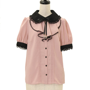 USED】【サイズ2】ラッフルハートリボン半袖ブラウス | Secret Honey