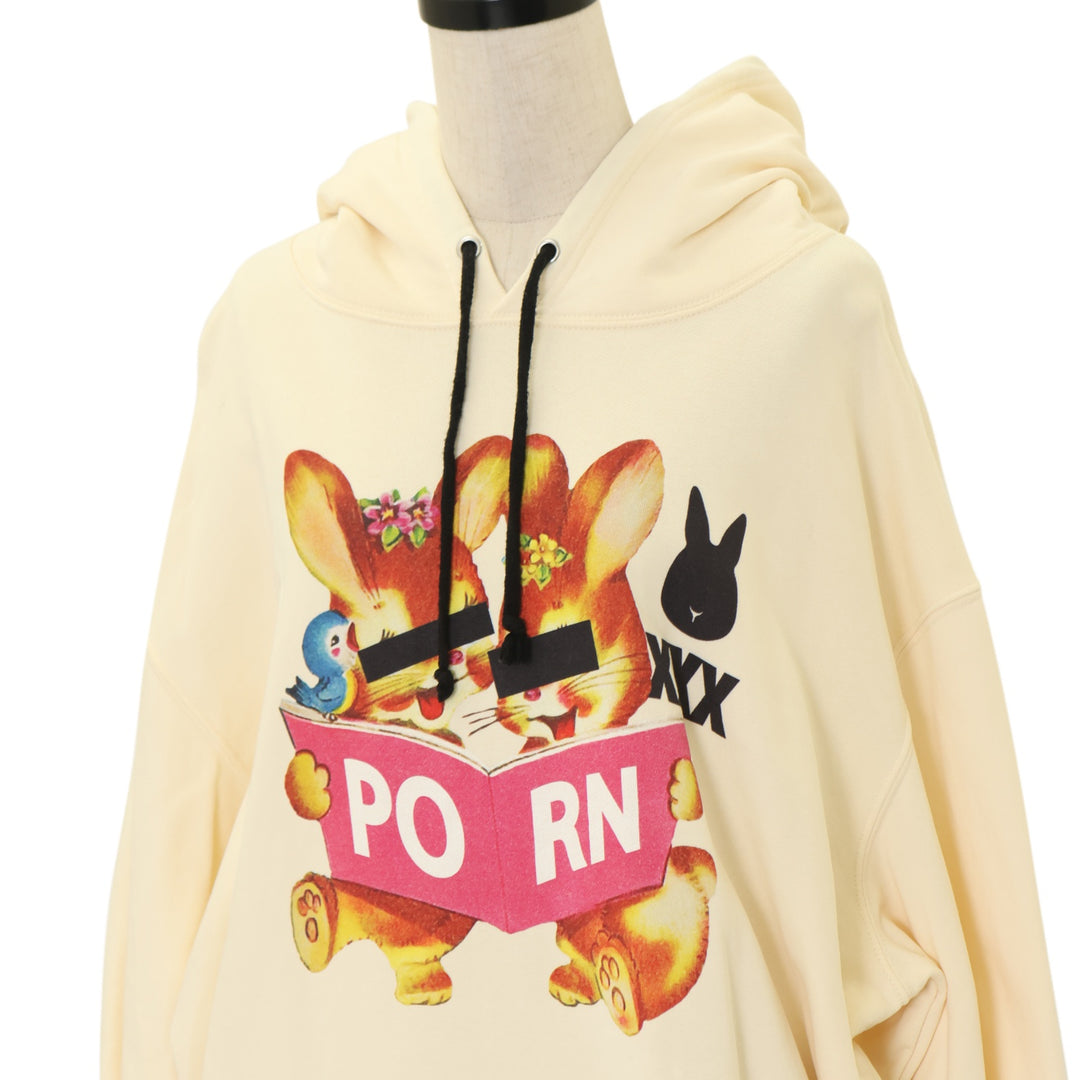 MILKBOY - 継ぎ接ぎ餅娘 ミルクボーイ hanged bunny sweat tops USED】PORN BUNNY HOODIE | MILKBOY Wunderwelt Online Shop - Gothic