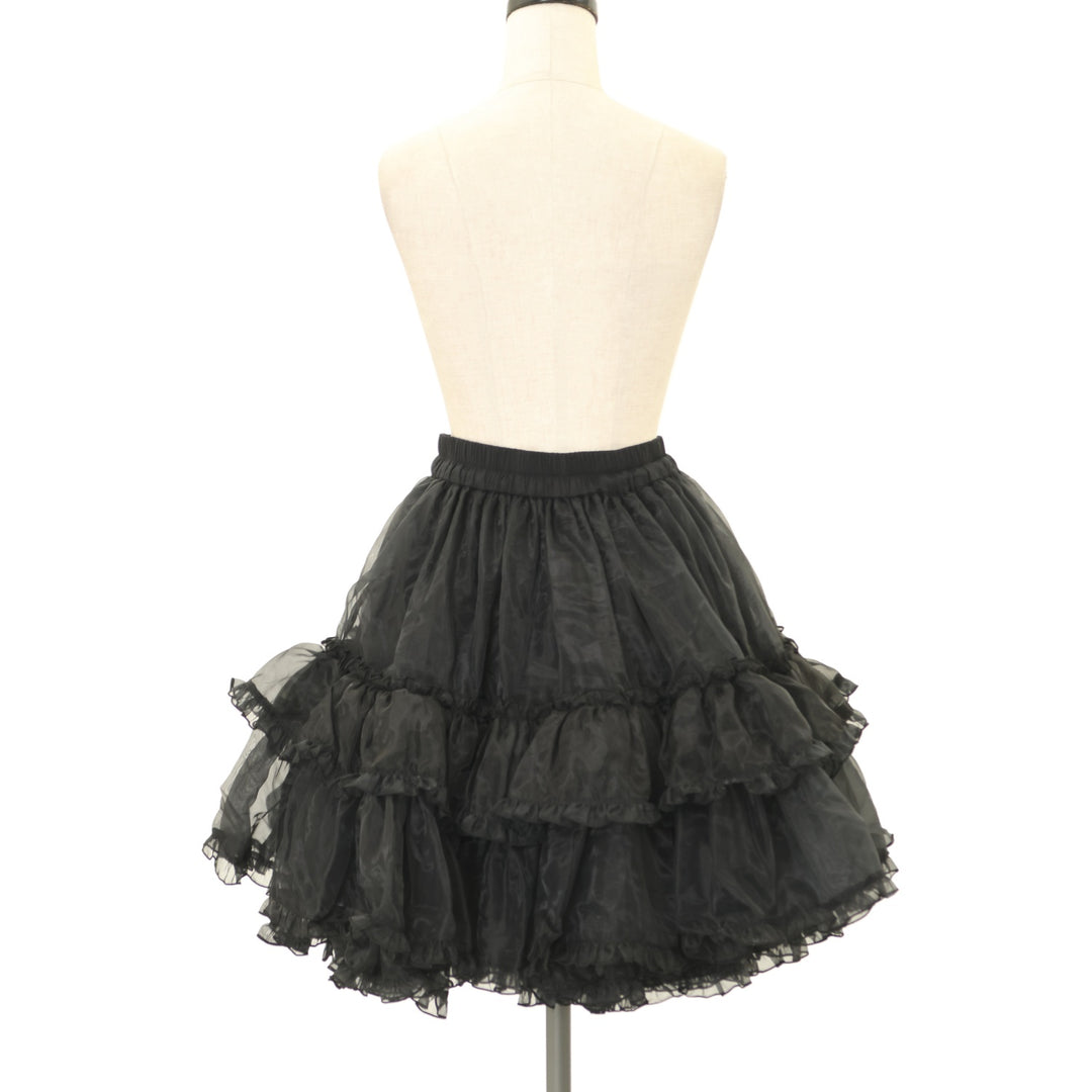 morphose オーガンジーフリルパニエ 黒 新品未使用タグ付き USED】オーガンジーフリルパニエ | metamorphose | ロリータ ゴスロリ