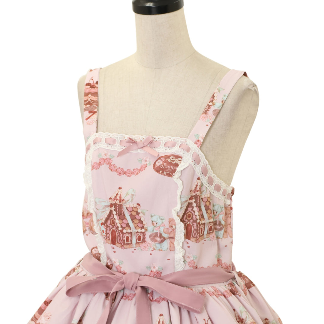 USED】【axes femme kawaii/Mサイズ】お菓子の家柄ジャンスカ