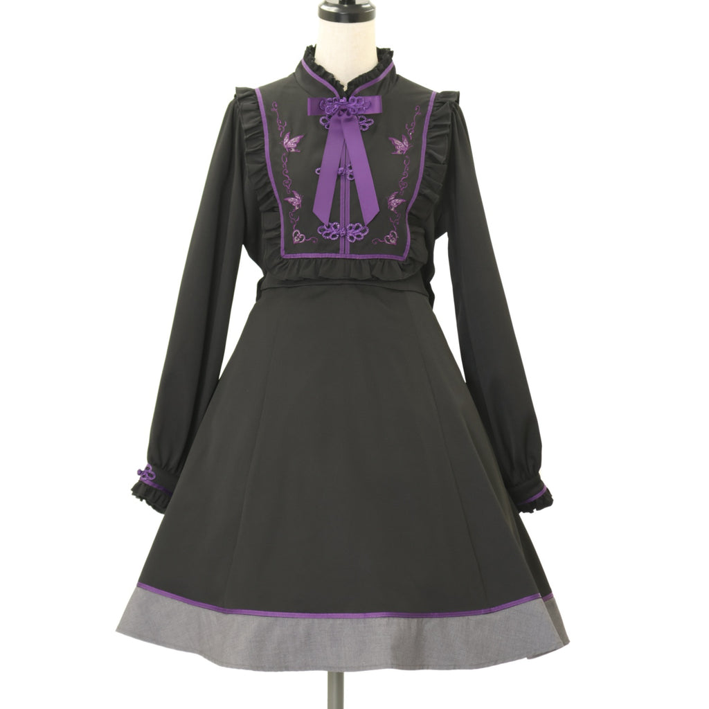 USED】Butterfly Embroideryチャイナワンピース | Amavel Wunderwelt
