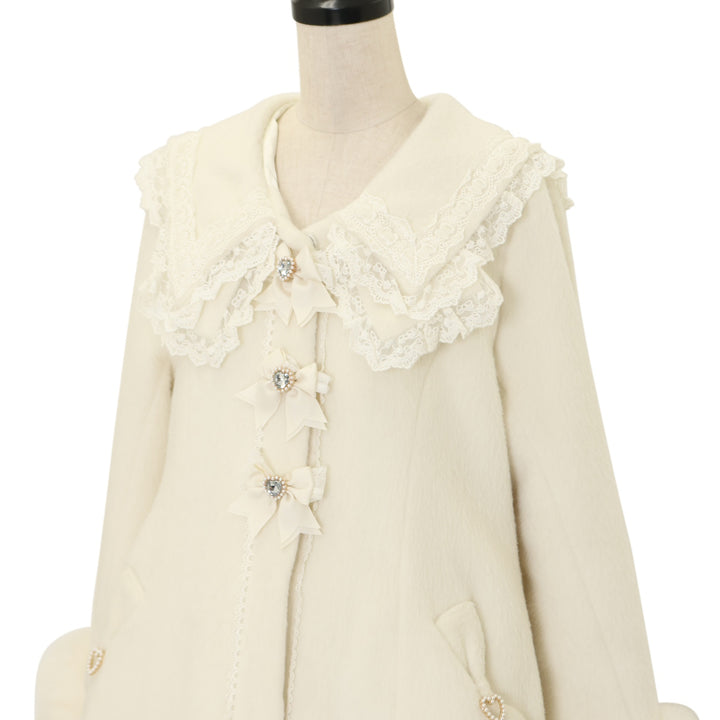 アンティーク　ラム　ホワイトモヘア　したペロ　シルクリボン　. Ribbon Silk Hand-dyed シルクリボン専門店 | Silks Lademya アンティーク雑貨