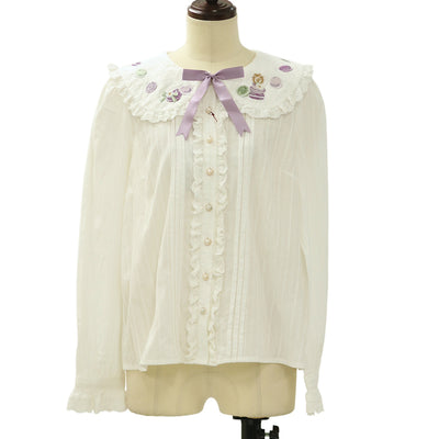 axes femme kawaii ロココ姫袖ブラウス　生成り　タグ付き USED】【axes femme kawaii/Mサイズ】ロココ姫袖ブラウス | Chalmiere