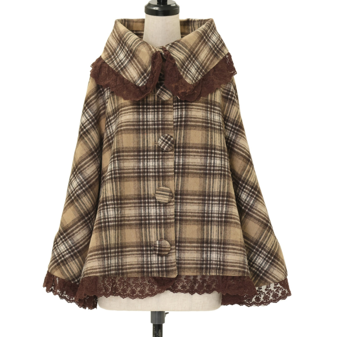 LIZ LISA チェック柄ポンチョ USED】チェックポンチョコート | LIZ LISA Wunderwelt Online Shop