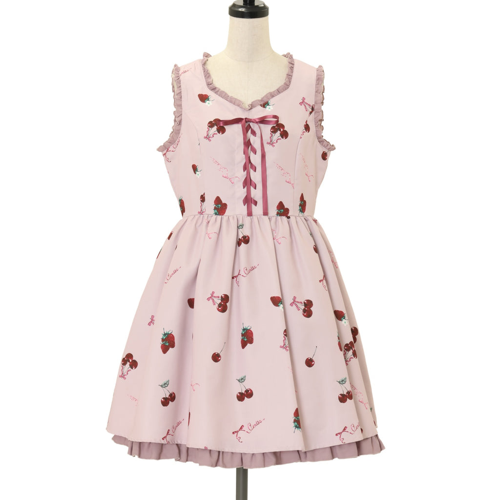 USED】【Mサイズ】Cherry berry ジャンパースカート | Ank Rouge