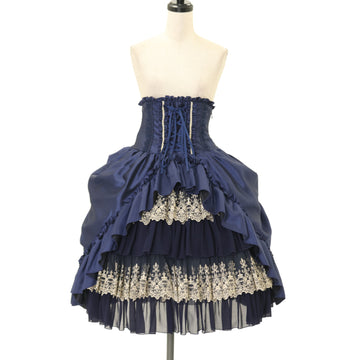 USED】【Vallée lys】Coquelicot Dress Mini Length Jacquard
