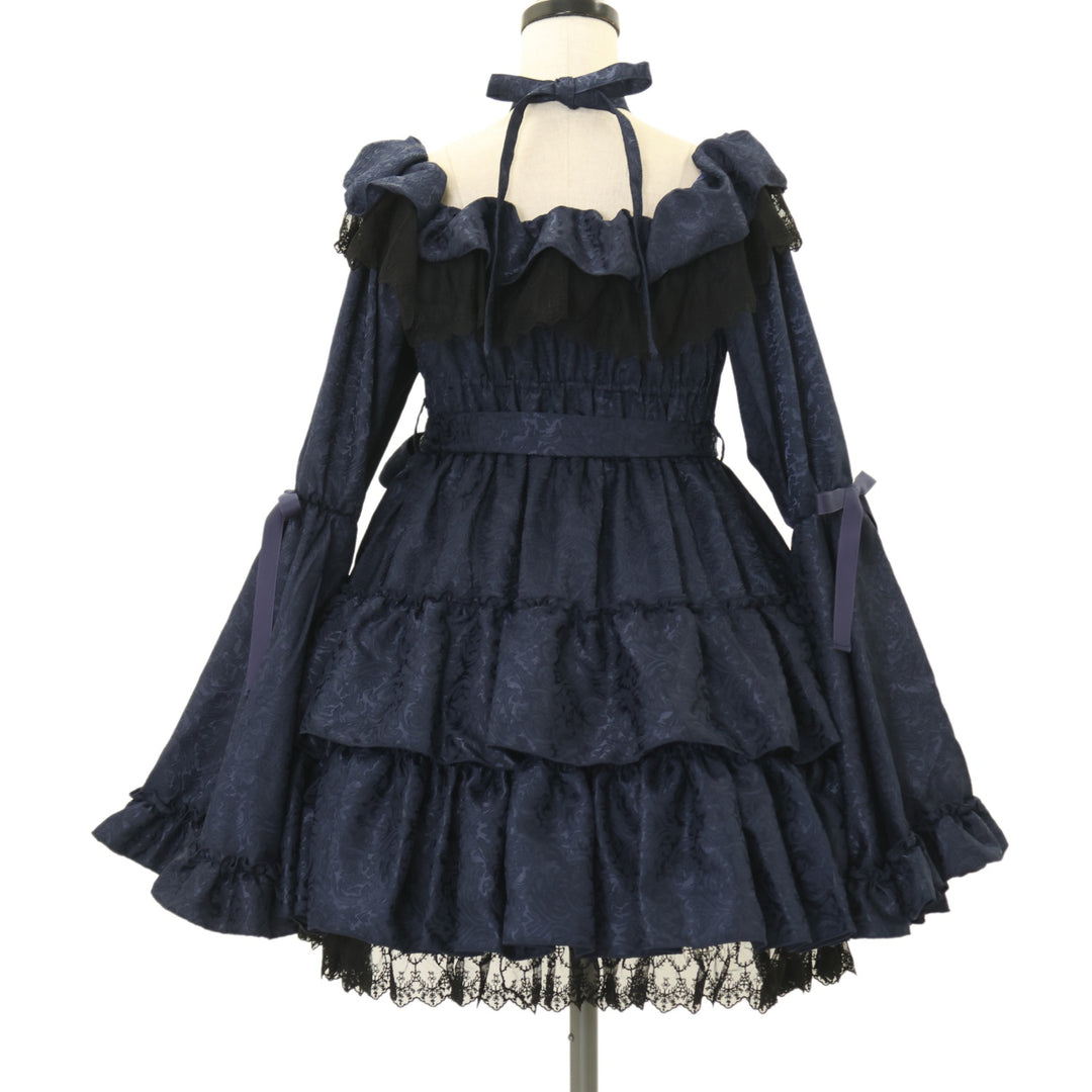 Vallée lys Coquelicot Dress 紫 ロリィタ USED】【Vallée lys】Coquelicot Dress Mini Length Jacquard