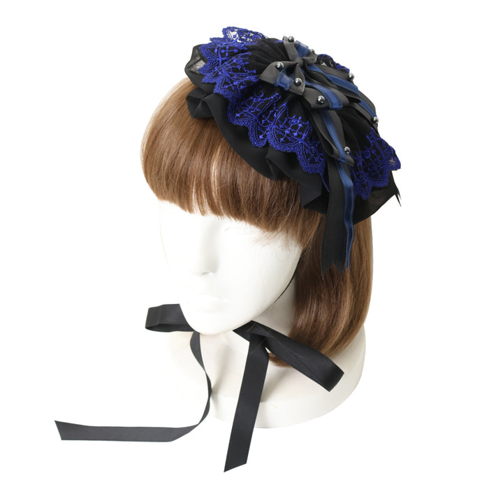 USED】アイアンゲート丸型ヘッドドレス(black x blue) | Moi-même