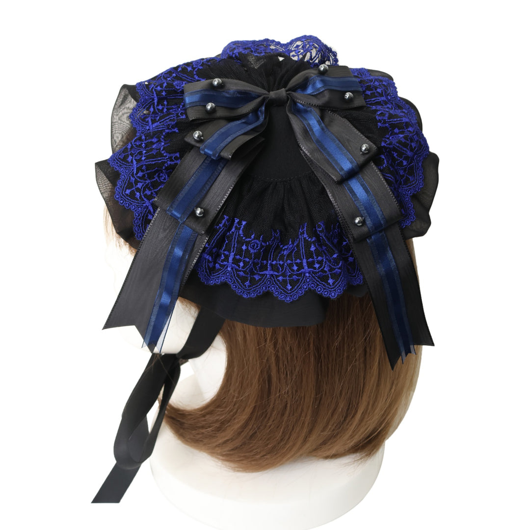 USED】アイアンゲート丸型ヘッドドレス(black x blue) | Moi-même