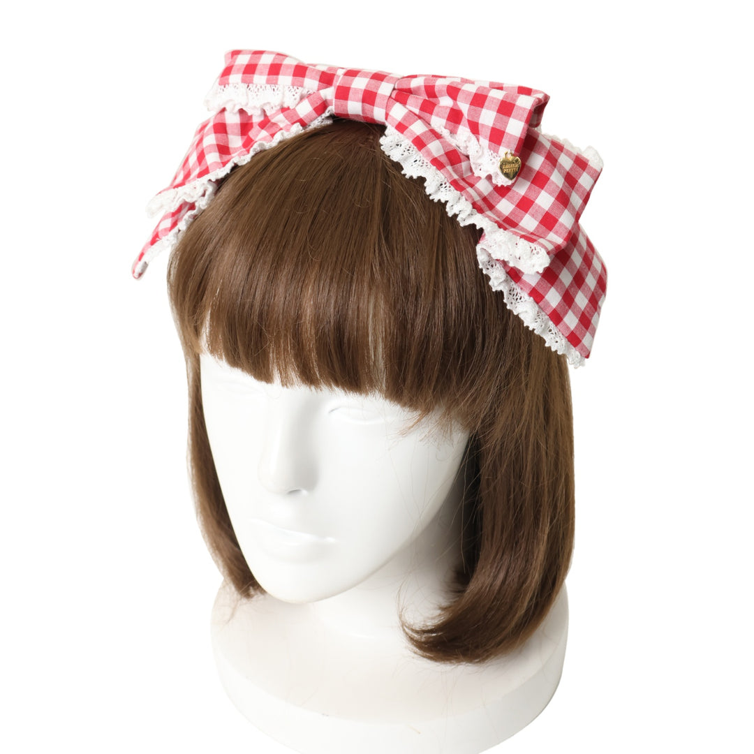 USED】ハミングリボンカチューシャ（ギンガム） | Angelic Pretty