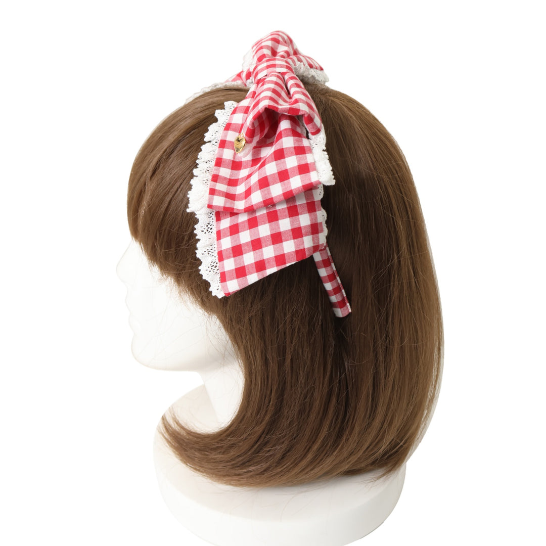 USED】ハミングリボンカチューシャ（ギンガム） | Angelic Pretty