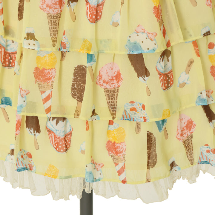 Emily Temple Cute　アイスクリーム柄ワンピース Emily Temple Lulu アイスクリーム柄ワンピース 130