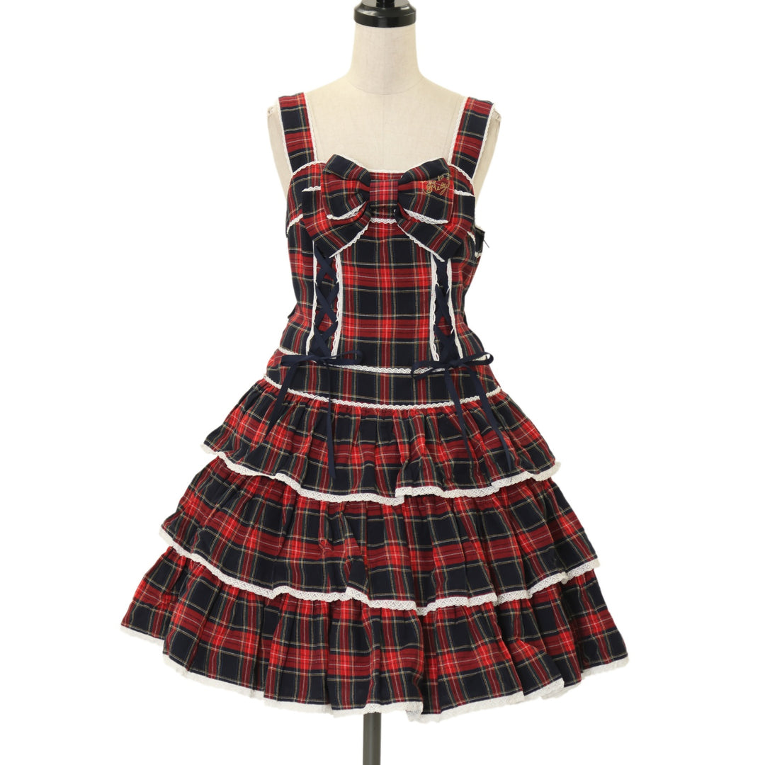 USED】Fancyタータンチェックジャンパースカート | Angelic Pretty