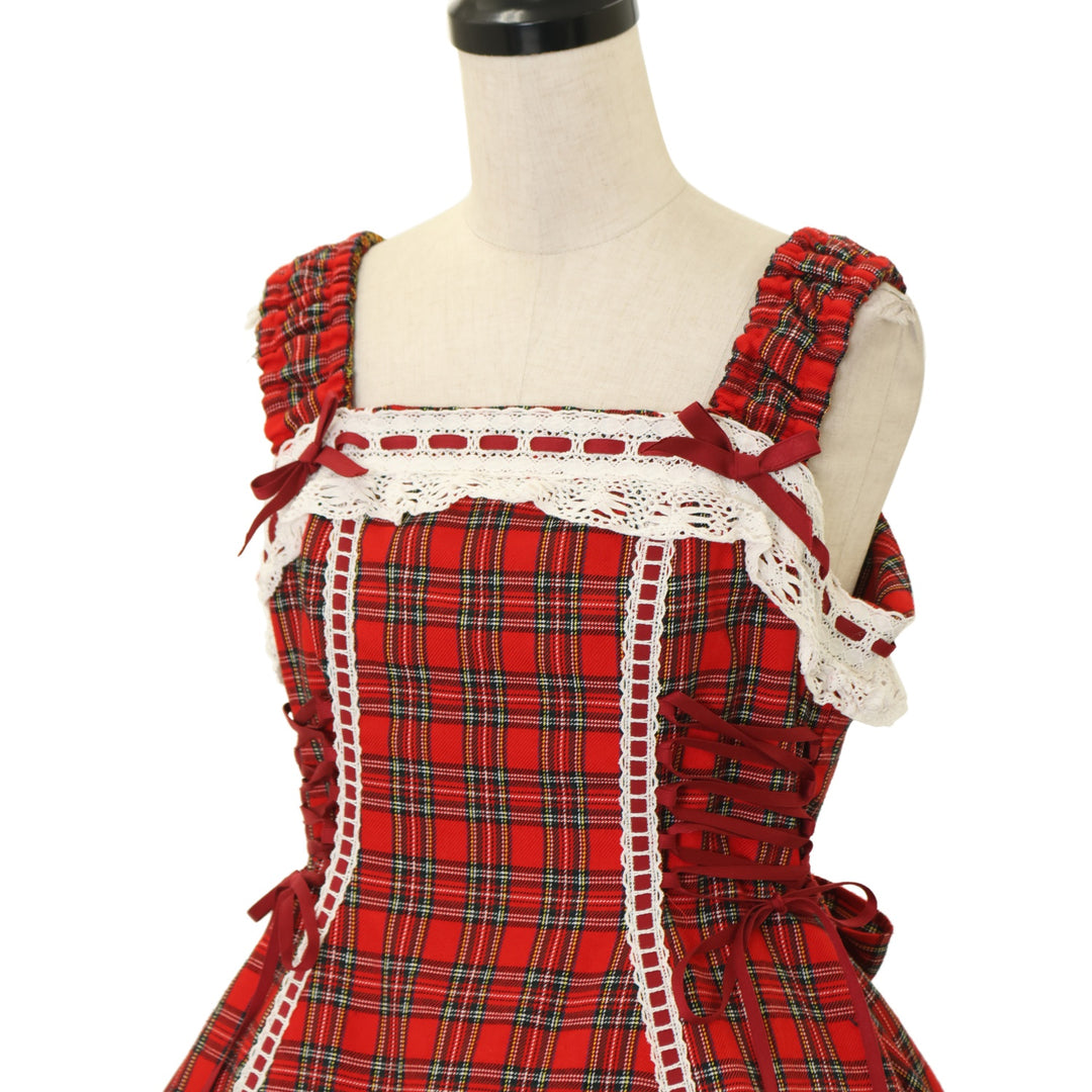 USED】スカラップ脇編上げジャンパースカート | Angelic Pretty