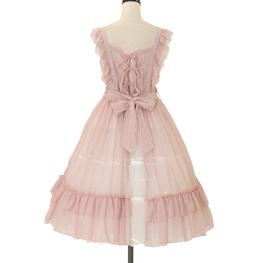 USED】【axes femme kawaii/Mサイズ】ドットチュールエプロン