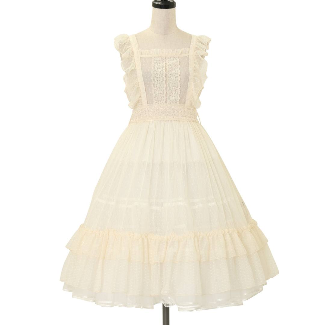 USED】【axes femme kawaii/Mサイズ】ドットチュールエプロン