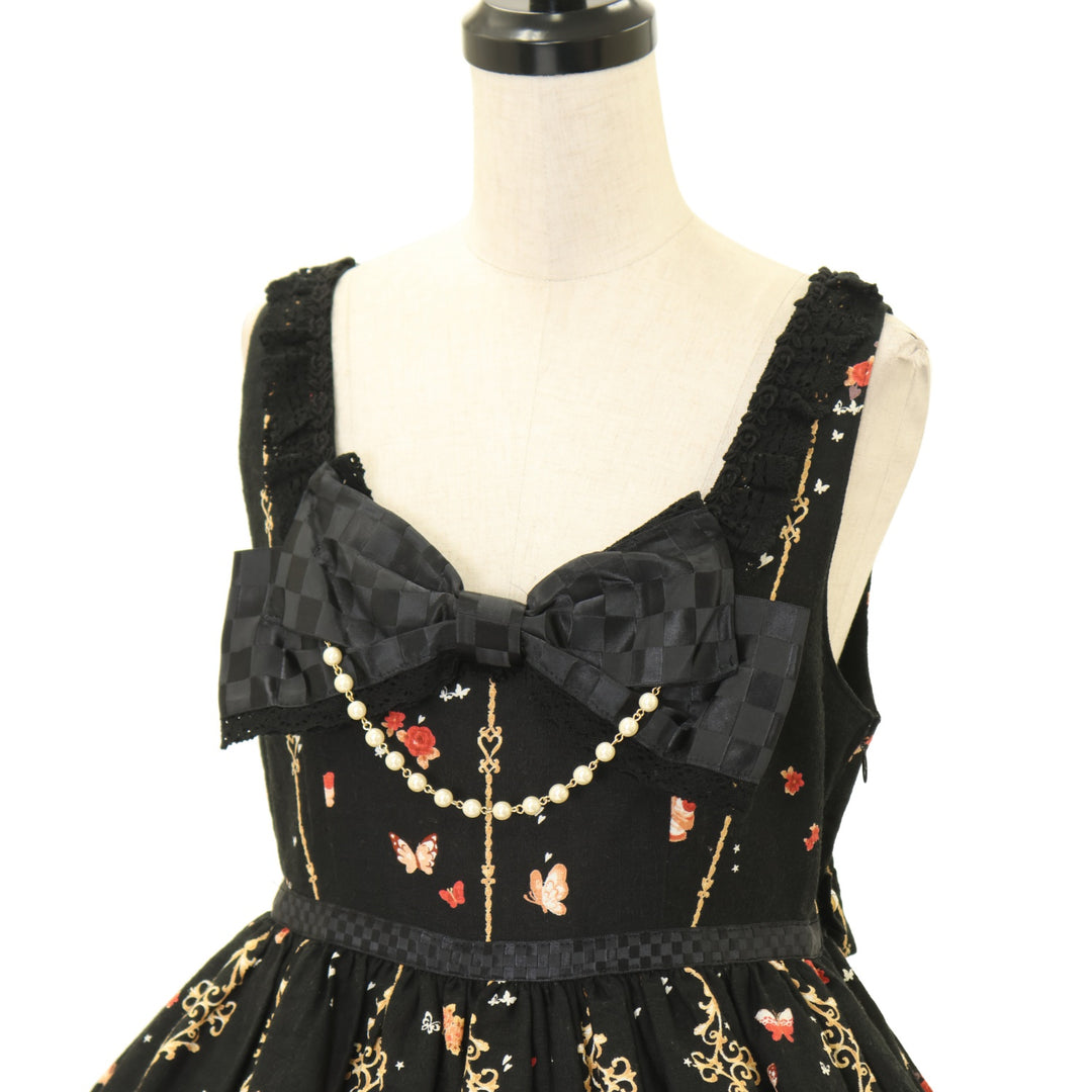USED】Clockwork tea party柄パールジャンパースカート | BABY, THE