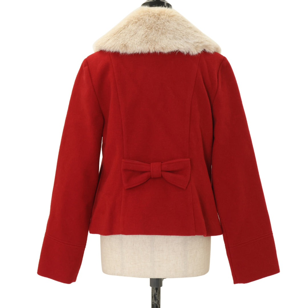 ♡*様 メロディバスケット ️♡ ファーティペットスカラップショートコート USED】【Mサイズ】ファーティペットスカラップショートコート | Melody