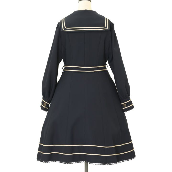 USED】【Mサイズ】セーラーコートワンピース(99.8cm丈) | Innocent