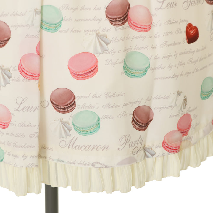 Leur Getter マカロン柄 ノースリーブワンピース　お値下げ可能 USED】『Macaron Party』 ノースリーブワンピース | Leur Getter