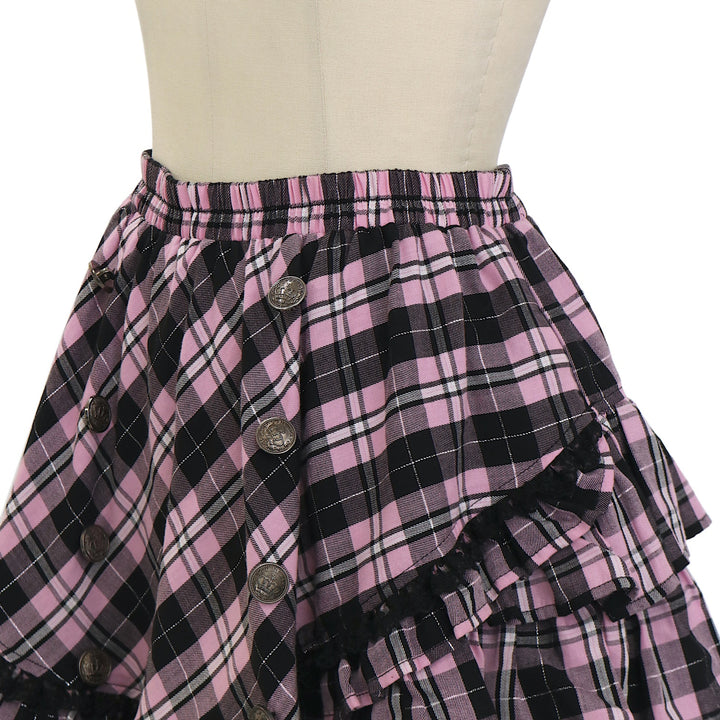 PUTUMAYO しっぽ付きチェックフリルスカート 希少 美品 USED】切替フリルスカート | PUTUMAYO | ロリータ ゴスロリブランド服