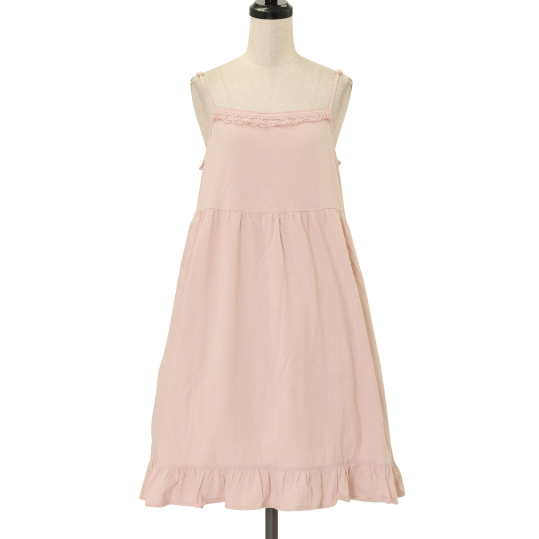 PINK HOUSE モカ色ピコフリルキャミワンピース USED】裾フリルキャミワンピース | PINK HOUSE | ロリータ ゴスロリ
