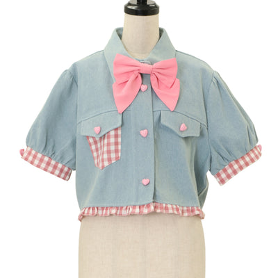 USED】ファンシーフリルギンガムブラウス | Angelic Pretty | ロリータ