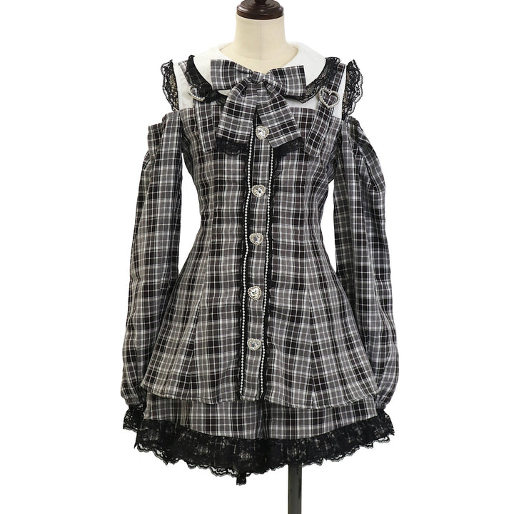 USED】【Princess Melody】サスペンダー付きチェックセットアップ | MA