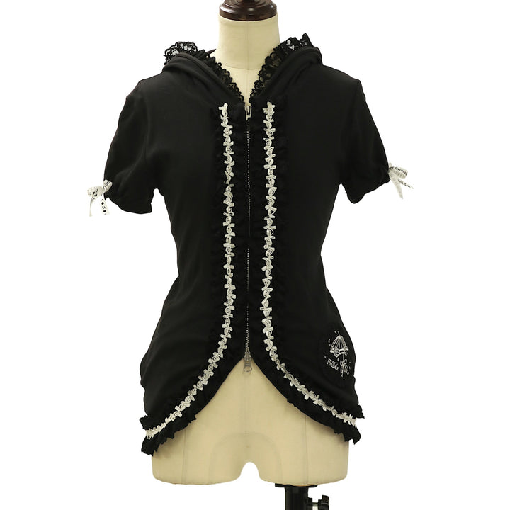 USED】FRILL アンブレラ刺繍半袖パーカ | h.NAOTO | ロリータ ゴスロリ