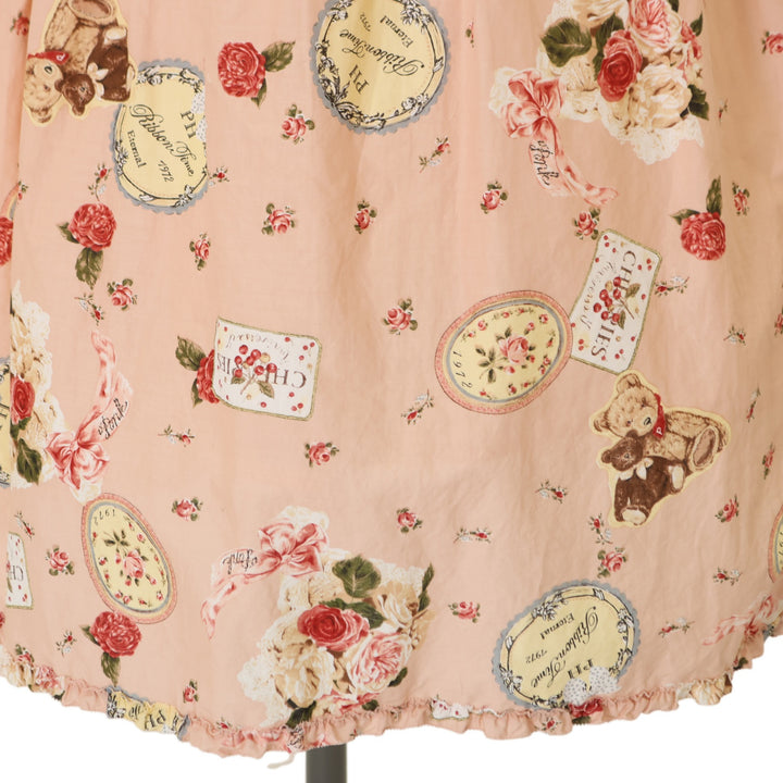 美品☆PINK HOUSE ヴィンテージ☆ロングワンピース キャンディワッペン 赤キャンディワッペンワンピース - ピンクハウス通販｜リサイクル