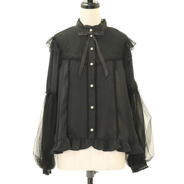 PEACE NOW ピースナウ　M 黒　ブラウス　シャツ　コウモリ襟　ロリィタ USED】【PEACE NOW/Mサイズ】コウモリ襟ブラウス | BLACK PEACE NOW