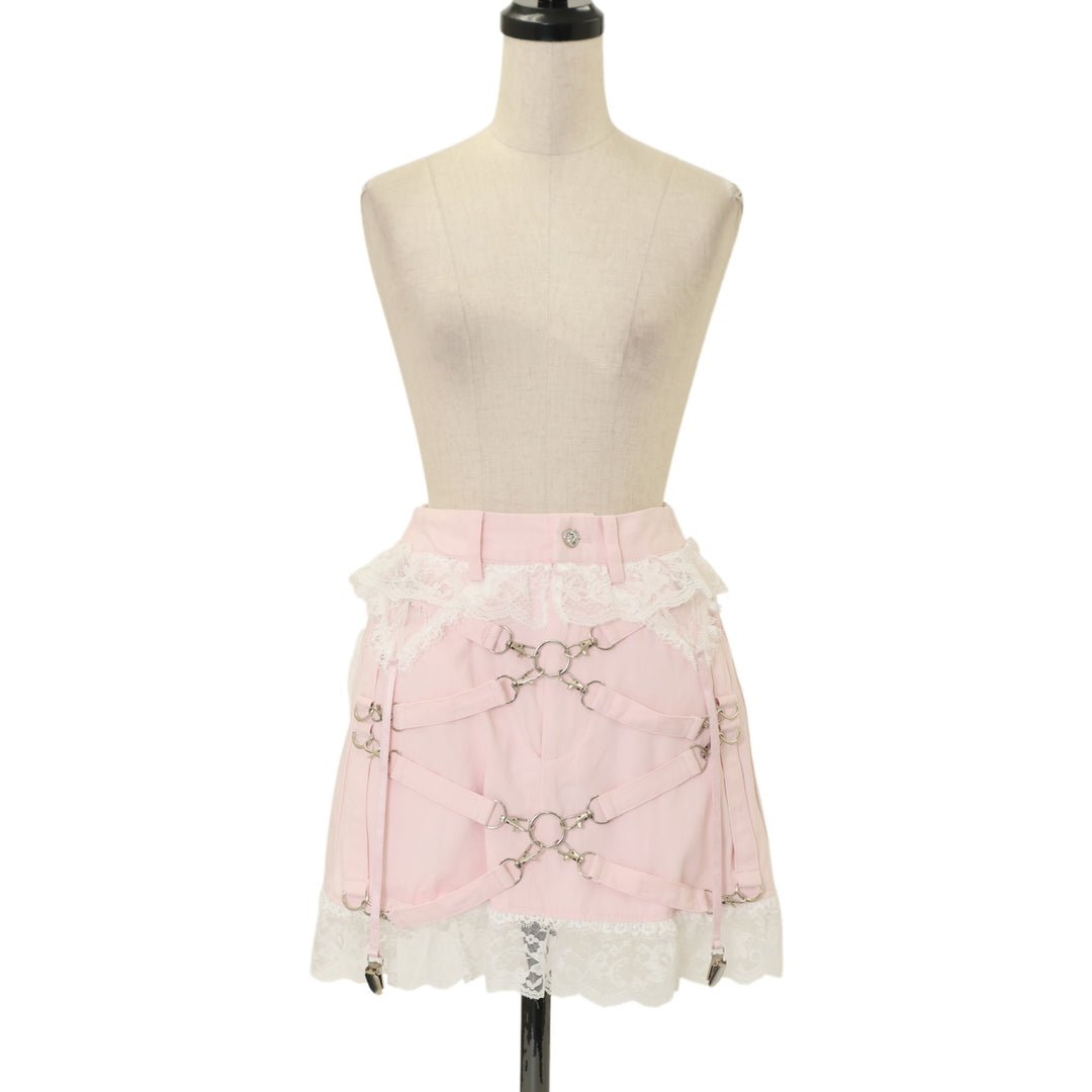 USED】【AVENCHUMU/XSサイズ】Garter & Harness lace mini skirt