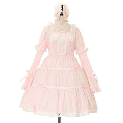 USED】【Mサイズ】Rabbit Teacup袖付ワンピース（パープルグレー